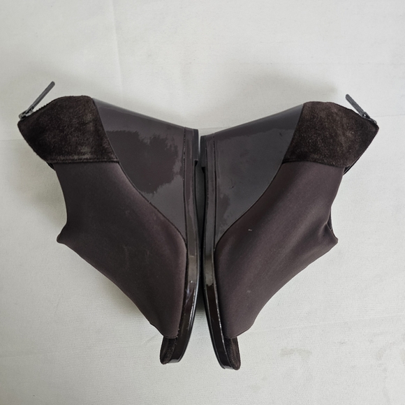 Donald J Pliner Shoe Hanna Open Toe Wedge Ankle Bootie Zip 3.5" Heel Size 7.5M - Picture 7 of 11